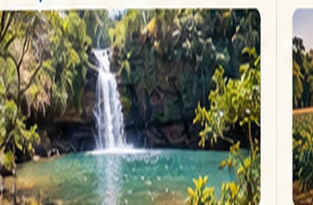 Cachoeira com poço de água cristalina em Altinópolis
